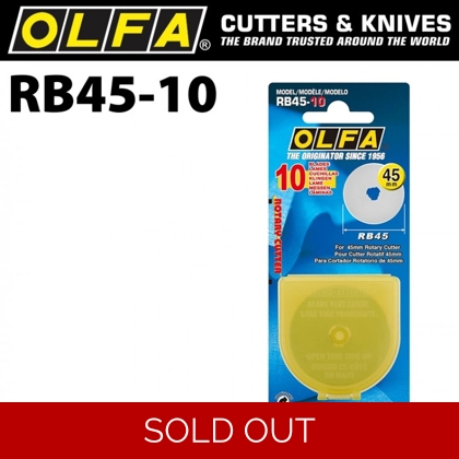 Olfa Rotary OL-RB45-10 Spare Blade 45m RTY-2/DX Pack of 10Pcs